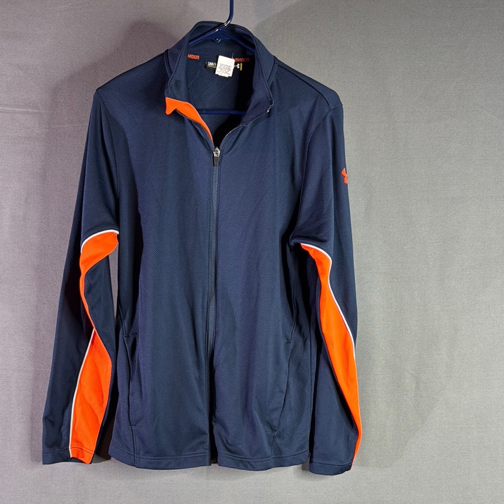 Under Armour women’s full‎ zip, Navy and Orange Jacket small